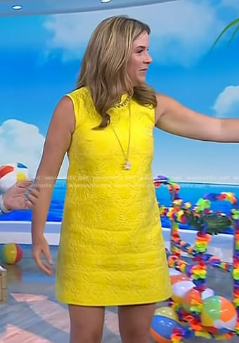 Jenna’s yellow embroidered shift dress on Today