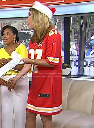 Jenna's red football jersey dress on Today