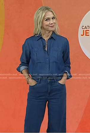 Jennie Garth’s denim shirt and jeans on Today