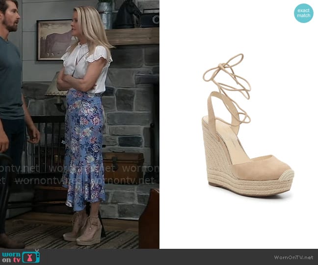 Jessica Simpson Zilkio Sandal worn by Felicia Scorpio (Kristina Wagner) on General Hospital