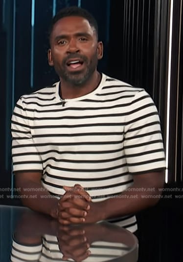 Justin's striped tee on E! News