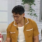 Jon Kung’s mustard contrast trim shirt on Today