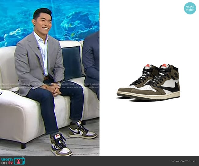 Jordan x Travis Scott Air Jordan 1 High TS SP Sneakers worn by Brian Cheung on Today