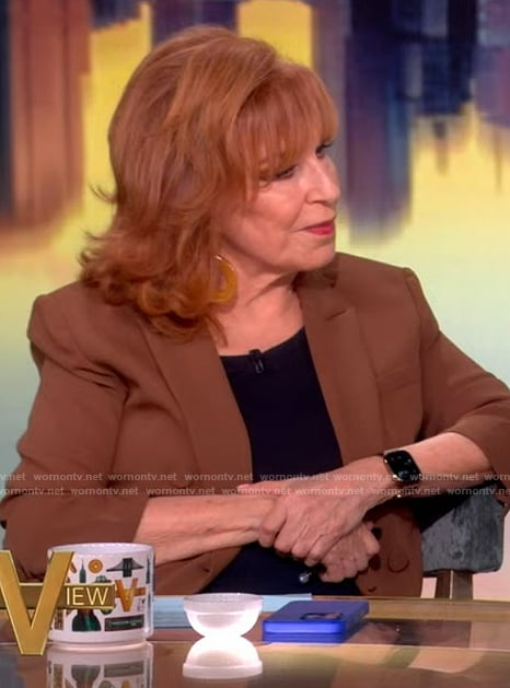 Joy's brown double breasted blazer on The View