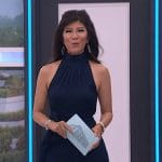 Julie’s navy tie waist jumpsuit on Big Brother