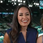 Kaylee’s navy double breasted vest on Today