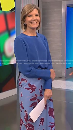 Kate’s blue floral skirt on NBC News Daily