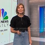 Kate’s black top and denim skirt on NBC News Daily