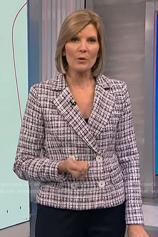 Kate Snow's tweed blazer on NBC News Daily