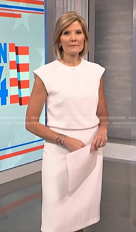 Kate's white cap sleeve sheath dress on NBC News Daily