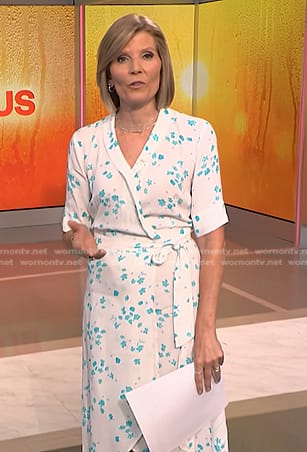 Kate’s white floral wrap dress on NBC News Daily