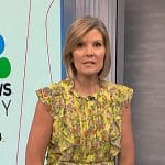 Kate’s yellow floral print ruffle top on NBC News Daily