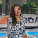 Kaylee’s blue floral print dress on Today