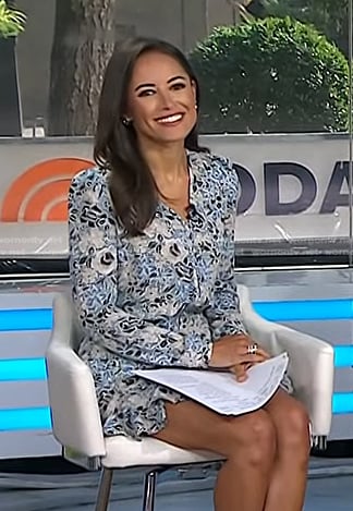 Kaylee’s blue floral print dress on Today