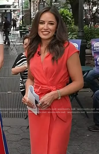 Kaylee's red wrap dress on Today