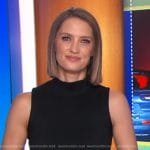 Kayna Whitworth’s black sleeveless top on Good Morning America