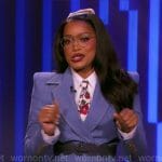 Keke Palmer’s denim suit on Password