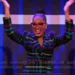 Keke Palmer’s plaid tweed blazer dress on Password