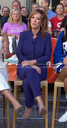 Kelli Finglass’s beige studded pumps on Today