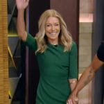 Kelly’s green dress on Live with Kelly and Ryan