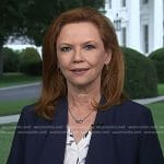 Kelly O’Donnell’s white floral blouse on Today