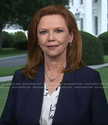 Kelly O’Donnell’s white floral blouse on Today