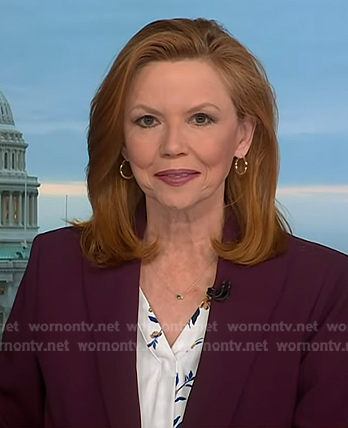 Kelly O’Donnell's white floral blouse on Today