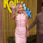 Kelly’s pink sleeveless sheath dress on Live with Kelly and Mark