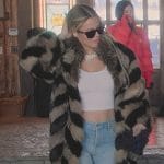 Khloe’s zig-zag fur coat on The Kardashians