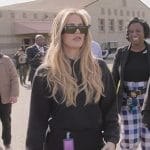 Khloe’s black hoodie and sunglasses on The Kardashians