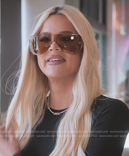 Khloe’s brown lens sunglasses on The Kardashians