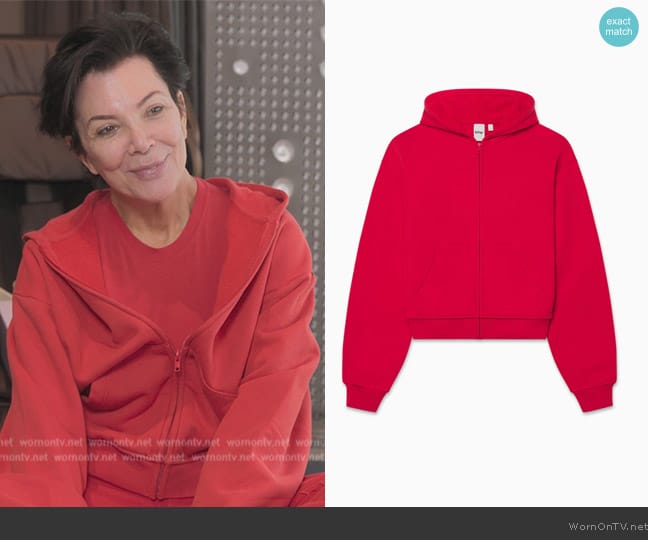 Khy Fleece Zip Hoodie worn by Kris Jenner (Kris Jenner) on The Kardashians