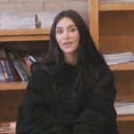 Kim’s black oversized sweatshirt on The Kardashians