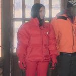 Kim’s red puffer jacket on The Kardashians