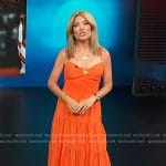 Kit’s orange ring detail dress on Access Hollywood