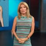 Kit’s blue swirl print dress on Access Hollywood