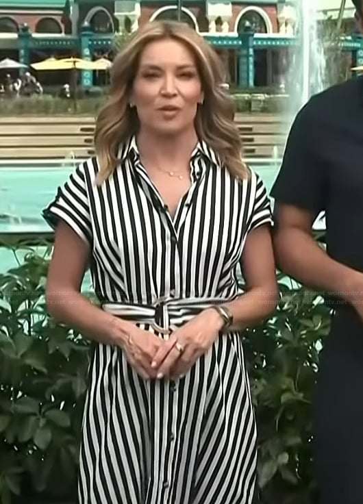 Kit's striped dress on Access Hollywood
