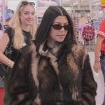 Kourtney’s brown fur jacket on The Kardashians