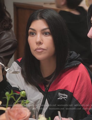 Kourtney's windbreaker jacket on The Kardashians