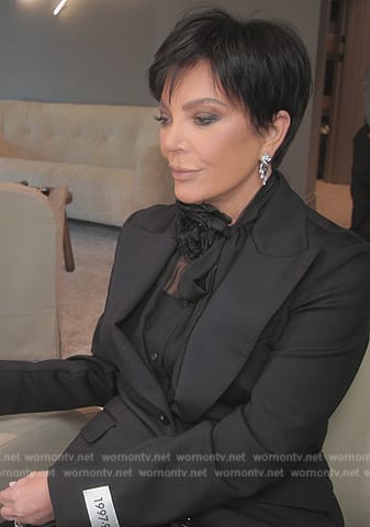 Kris's black blazer on The Kardashians