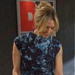 Kristen’s blue floral print dress on Days of our Lives