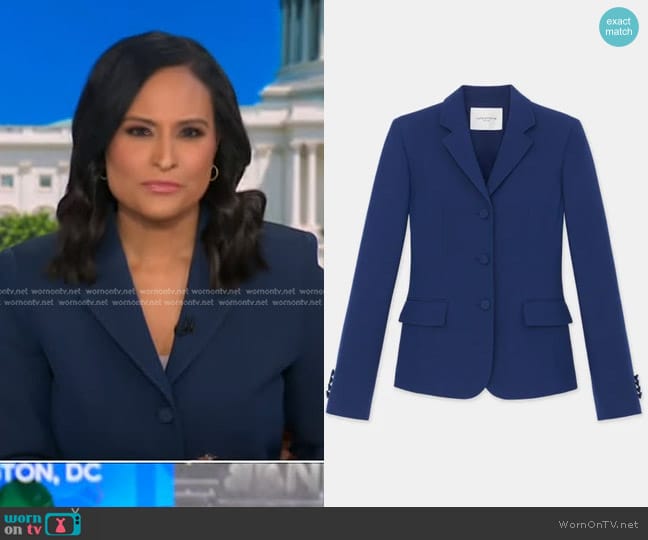 Lafayette 148 NY Wool-silk Crepe Academy Blazer worn by Kristen Welker on Today