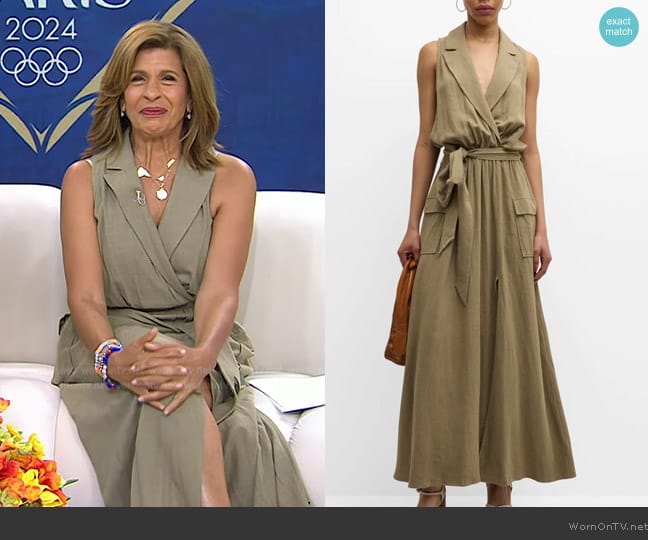 L'Agence Mayer Military Maxi Dress worn by Hoda Kotb on Today