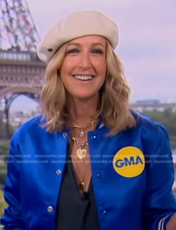 Lara's ivory beret on Good Morning America