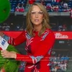 Lara's red floral dress on Good Morning America