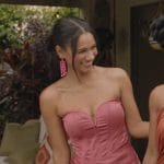 Olivia’s pink strapless ruched dress on All American