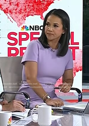 Laura’s lilac short sleeve sheath dress on Today