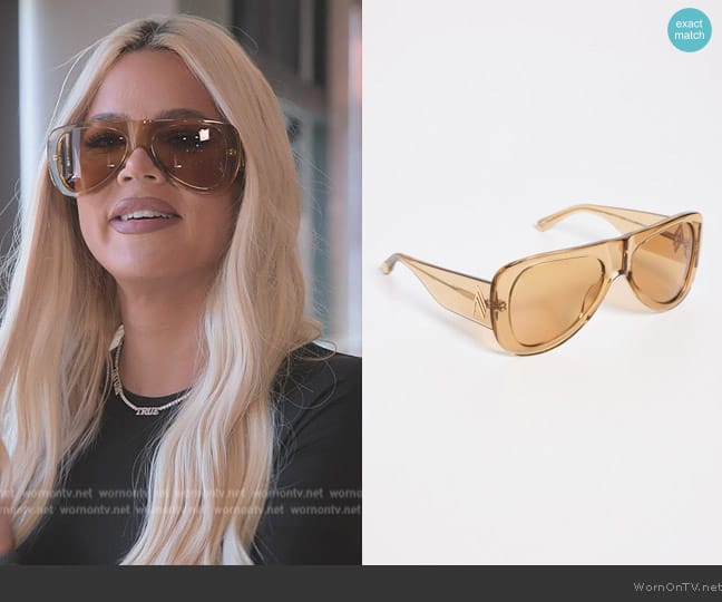 Linda Farrow xAttico Edie Sunglasses worn by Khloe Kardashian (Khloe Kardashian) on The Kardashians