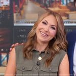 Lori’s khaki green belted dress on Good Morning America