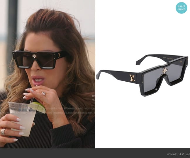 Louis Vuitton Cyclone Sunglasses worn by Emily Simpson on The Real Housewives of Orange County